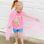 SUORFOXS Princess Dress up Jewelry Toys, Princess Costume Dress Pretend Play Set for Girls, Gifts for Age 3, 4, 5, 6, 7+ Years Old Kids