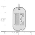 thumbnail image 2 of 14k Solid White Gold Polished Letter E Initial Animal Pet Dog Tag Pendant Necklace 24.6x13.19mm Wide Pendant for Women, 2 of 2