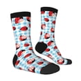 thumbnail image 3 of Uemuo Flowers and Lady Bugs Pattern Women's Crew Socks, Soft Durable Breathable Moisture-Wicking with Odor Control Cotton socks, 3 of 9