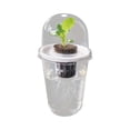 thumbnail image 2 of Hydroponic Seed Starter Kit 5-Piece Transparent Plastic Cylinder Indoor Herb Garden System with Growing Pot and Lid for Summer Indoor Planting C#016 White, 2 of 6