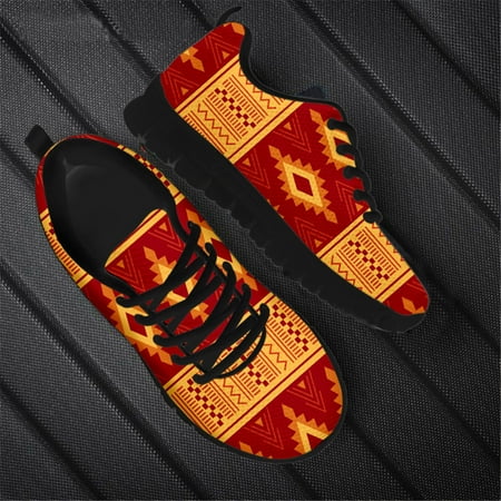

Tribal African Pattern Ladies Sneakers Women Casual Shoes Female Flats Jogging Running Shoes 2023 Woman Footwear Zapatos Lace up