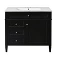 thumbnail image 4 of 36" Single Sink Bathroom Vanity, Freestanding Vanity with 2 Drawers And 1 Tip-out Drawer, Wood Bathroom Cabinet With Ceramic Basin Sink Top For Home Apartment, 4 of 8