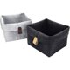 thumbnail image 2 of RV Cesta de almacenamiento de fieltro, cesta de almacenamiento de aperitivos de juguete, caja de almacenamiento de escritorio para dormitorio (gris claro + negro), 2 of 5