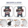 thumbnail image 6 of Zufioo Patriotic Boxing Bear Art Print Folding Car Windshield Sun Visor, Anti-ultraviolet Sun Visor, Suitable for Trucks, Vans Car Accessories-Small, 6 of 6