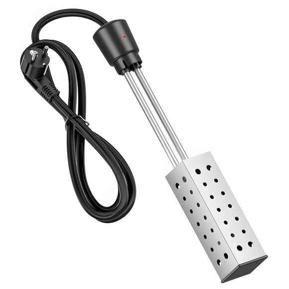 Immersion Water Heater 2500W 110V, Portable Electric Water Heating Element with Safety Guard, Stainless Steel Bucket Heater for Camping Travel, US Plug with 2ft Cord