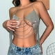 thumbnail image 3 of Vestido de Playa Joyería Sexy Rhinestone Borla Corazón Pecho Cadena Hecho a Mano Bikini Cuerpo Cadena Chica Ropa Joyería Taladro Cadena Cuerpo para Chica Caliente, 3 of 8