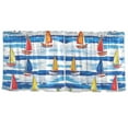thumbnail image 7 of Yayeee Kitchen Curtains Tier Set of 2 Light Filtering 57"x24" Over Sink Window Panels, Orange Sailboats, 7 of 7