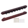 thumbnail image 1 of koolsoo Billiard Pool Cue Rack Wood Wall Mount for Billiards Clubs Game Room Players Dark Red, 1 of 9