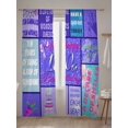thumbnail image 5 of Sheer Curtains 96 Inches Long 2 Panels Set for Living Room, Happy 10th Birthday Semi Sheer Curtains for Windows, Purple Bows Balloons Cakes Polka Dot Voile Window Treatments Rod Pocket Curtain, 5 of 7