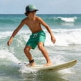 thumbnail image 2 of Aideaone Boys Swim Trunks with Compression Liner Solid Color Bathing Suits Summer Quick Dry Swimwear Swim Shorts 6-14T, 2 of 6