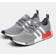 thumbnail image 2 of Ad-id-as NMD R1 Grey Vivid Red Men's Size 10 Sneakers GY4874, 2 of 5