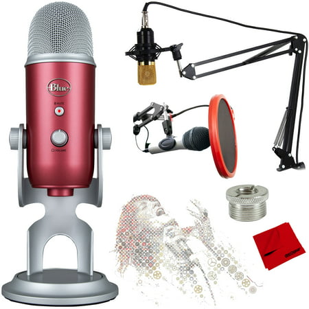 BLUE MICROPHONES Yeti USB Microphone with Ultimate Recording Bundle - (Steel