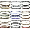 thumbnail image 2 of Nvzi Pulsera de cuerda ajustable hecha a mano con cuentas de piedra natural, 3 piezas A05, 2 of 5