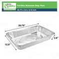 thumbnail image 3 of [5 Pack] Heavy Duty Full Size Shallow Aluminum Pans Foil Roasting & Steam Table Pan 21x13 inch Deep Chafing Trays for Catering Disposable Large Pans for Baking Reheat Bakeware Grilling, 3 of 8