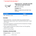 thumbnail image 2 of Heater Hose Set - Compatible with 2000 - 2003 Mercury Sable 3.0L V6 OHV 2001 2002, 2 of 2