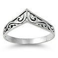 thumbnail image 4 of CHOOSE YOUR COLOR Sterling Silver Women's Celtic Design Ring Promise 925 Band 8mm Jewelry Female Size 9, 4 of 4