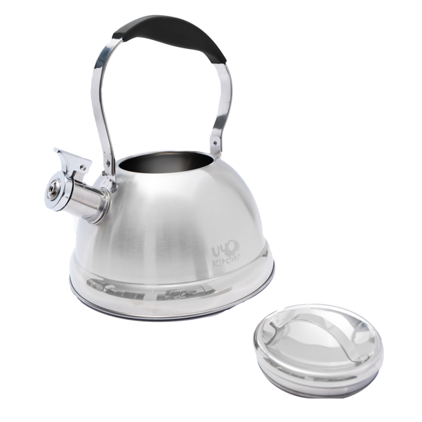 Tetera Silbante UYO KITCHEN Acero Inoxidable 3L negro Unitalla