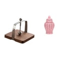 thumbnail image 1 of Dispensador de pañuelos de madera y organizador de tarros de para cocina, oficina, mesa de comedor, decoración del hogar con arreglo floral, 1 of 8
