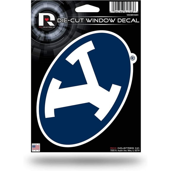 Brigham Young University Cougars BYU 5 Inch Decal Sticker Flat Vinyl Die Cut Full Adhesive Backing