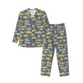 thumbnail image 1 of Fotbe Cartoon Submarines Pijama de Hombre con Estampado de Manga Larga, Conjunto de 2 Piezas, Ropa de Dormir Suave y Cómoda con Bolsillos-Medium, 1 of 7
