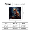 thumbnail image 5 of Starry Animals Velvet Throw Pillows Set of 2 - Decorative Pillows with Unique Patterns for Sofa Couch Bed - Pillow Covers - Available in 16x16, 18x18, 20x20 Inches, 5 of 6