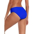thumbnail image 6 of Ocean Blues Women's Full Coverage Bikini Bottom Mid Rise Ruched Sides Swim Bottoms, 6 of 8