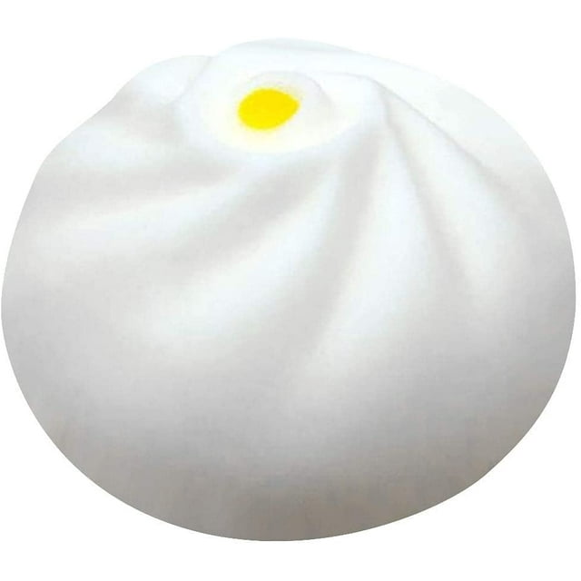 Simulation-Food Fidgeting Decompression Toy, Slow Rising Stress Relief Toy for Kid Adult, Anti-Anxiety Sensory Fidget Toy, Party Supplies Squeeze-Toy for Holiday Birthday Gift (Custard Bun 6cm 1pc)