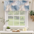 thumbnail image 3 of Blue Ombre Valances for Windows, Modern Geometric Yellow Lines Abstract Art Light Filtering Kitchen Curtains, Rod Pocket Window Valance Curtains for Living Room Bedroom, 42" W x 18" L, 2 Panels, 3 of 9