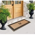 thumbnail image 5 of A1HC Natural Coir Flock Monogrammed Door Mat for Front Door, 24x57, Anti-Shed Treated Durable Doormat Outdoor Entrance, Heavy Duty, Thin Profile, Easy to Clean, Long Lasting, Front Door Entry Doormat, 5 of 6