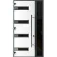 Front Exterior Prehung Steel Door / Ronex 0131 Black Enamel / Side
