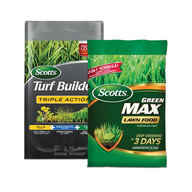 Scotts Turf Builder Triple Action and Scotts Green Max Lawn Food Bundle