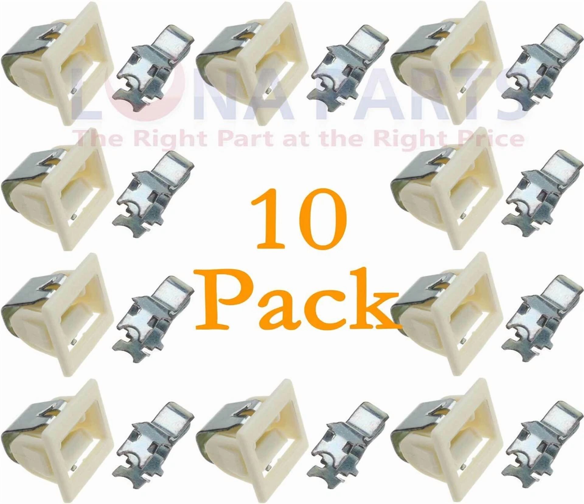 CIRCLE- 10 Pack Kelvinator White Westinghouse Dryer Door Latch Kit 131658820 131658845