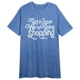 thumbnail image 4 of Mean Girls "Get In Loser, We're Going Shopping" Women's Heather Blue Short Sleeve Night Shirt-Large, 4 of 5
