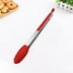 thumbnail image 5 of Pinzas de Acero Inoxidable con Puntas de Silicona, Resistente Al Calor, Antideslizante, Pinza pa Freír, Diseño de Bloqueo, Utensilio 12 pulgadas rojo Sunnimix Pinzas de cocina, 5 of 8