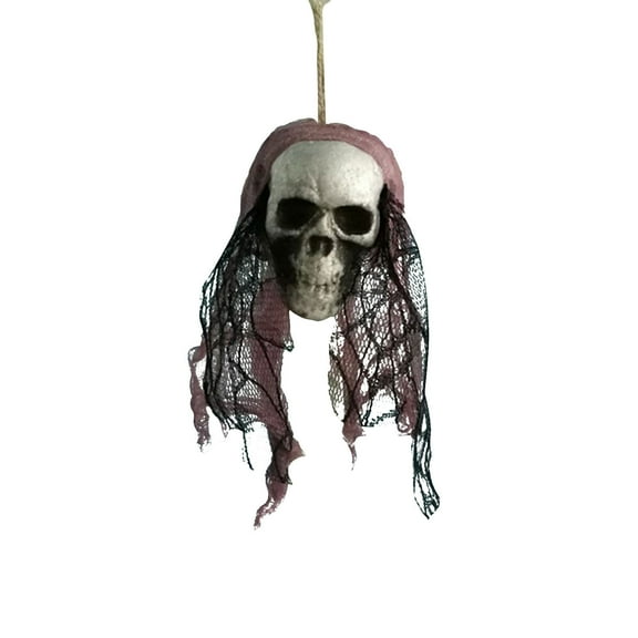 Nmdmisc Halloween Skull Hanging Decor Human Skull Head-Bone Pirates Corpse Skull Ghost Haunted House Bar Home Garden Decoration