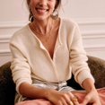 thumbnail image 2 of New autumn/winter women's simple cardigan sweater, button-down round neck, solid color knitwear, 2 of 5