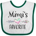thumbnail image 3 of Inktastic Mimi's Favorite- Heart Grandchild Boys or Girls Baby Bib, 3 of 4