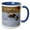 Blue/White, variant on 3drose, Gadwall Drake Flying, 11oz Two-tone Yellow Mug
