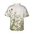thumbnail image 3 of Disketp Hawaiian Shirts For Men,Herbs And Wildflowers Print Mens Casual Short Sleeve Button Down Shirts Beach Shirt, 3 of 8