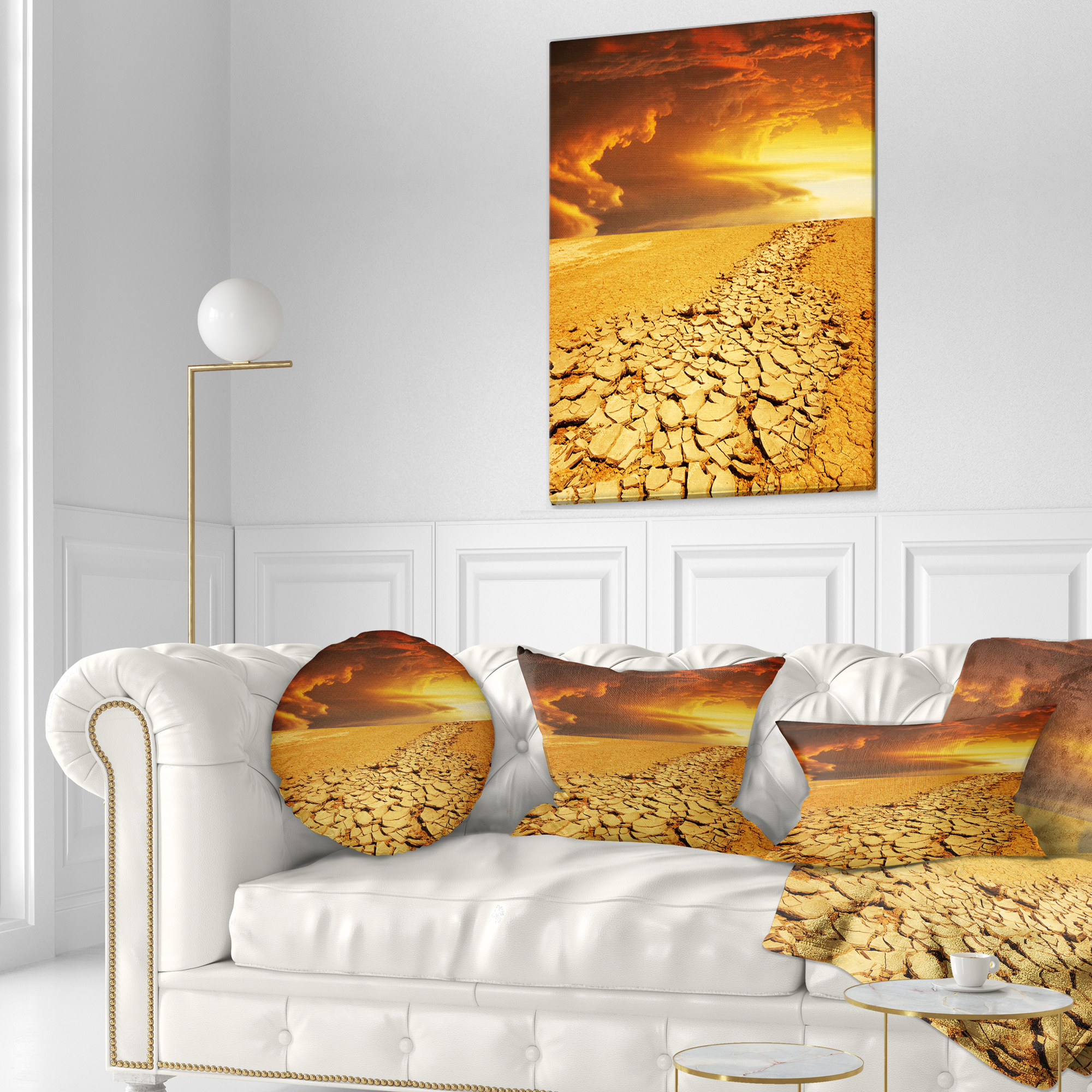 Designart 12" x 20" Landscape Polyester Throw Pillow