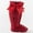 Win Red, variant on Yoyauz Knee High Enough Socks For Girls Bow Stockings For Babies And Toddlers Cotton Ruffles Uniform Leggings
