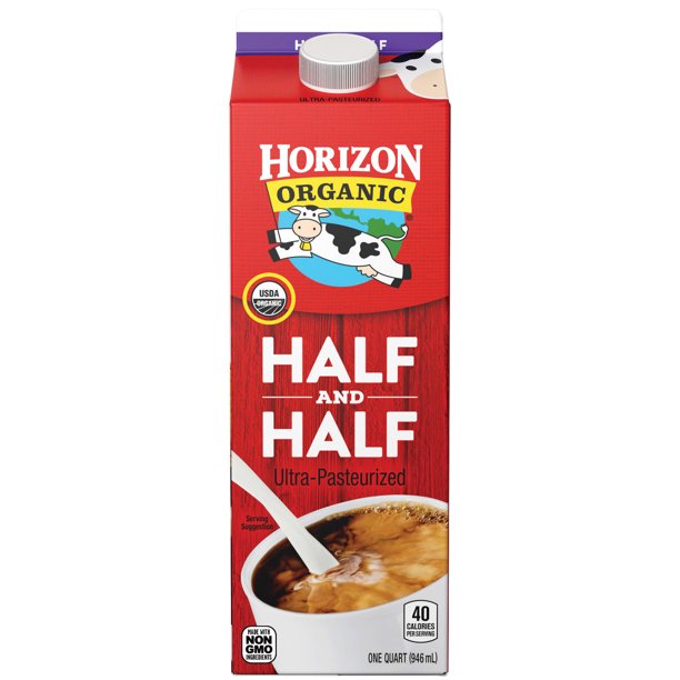 Horizon Organic Half Half 1 Quart Walmart Com Walmart Com