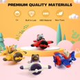 thumbnail image 4 of Coche de juguete Lilycass Press and Go Animal Airplane, paquete de 4 unidades para niños pequeños, 4 of 7