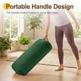 thumbnail image 2 of ROFIEJOX Rectangular Yoga Bolster Pillow, 25" x 12" x 5" Restorative Yoga Cushion with Removable Machine-Washable Velvet Cover and Carry Handle, Green, 2 of 7