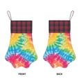 thumbnail image 4 of Dog Paw Decorative Socks 17x11.8in Top With A Strap Design For Easy Hanging For Festive Christmas Party Decorations Red Tie Dye Background Rainbow Colors (4), 4 of 8