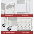 thumbnail image 3 of Carrito utilitario rodante Sywhitta de plástico de 4 niveles con asa, blanco, 3 of 9
