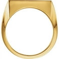 thumbnail image 2 of FB Jewels 14K Yellow Gold 18mm Men's Signet Ring with Brush Finish Size 10, 2 of 2
