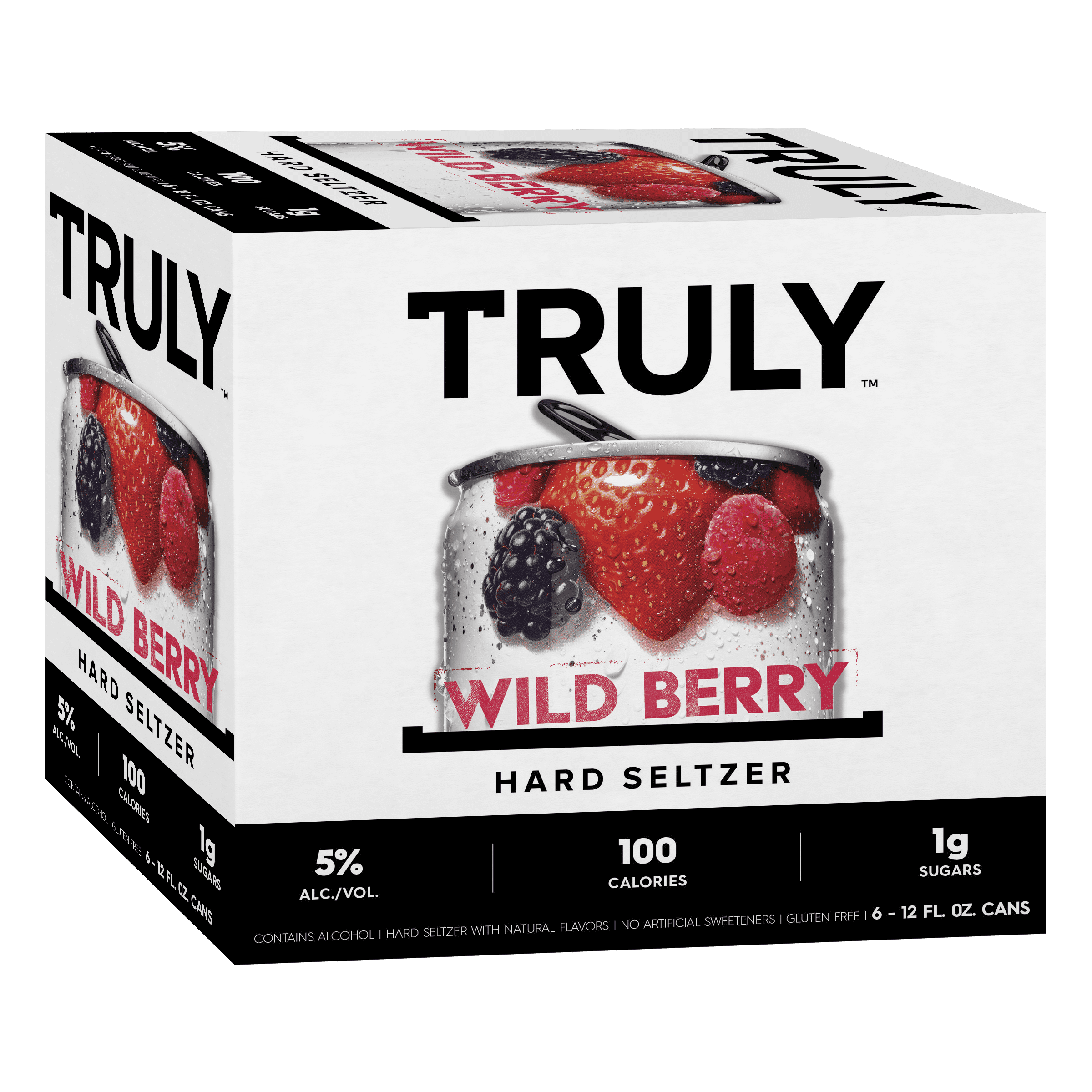 TRULY Hard Seltzer Wild Berry, 6pk, 12oz beer white cans, Gluten Free,  Light - Walmart.com - Walmart.com