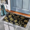 thumbnail image 3 of Floral Entryway Door Mat, Welcome Mats Outdoor or Indoor, Dark Grey, FW-2408, 3 of 5