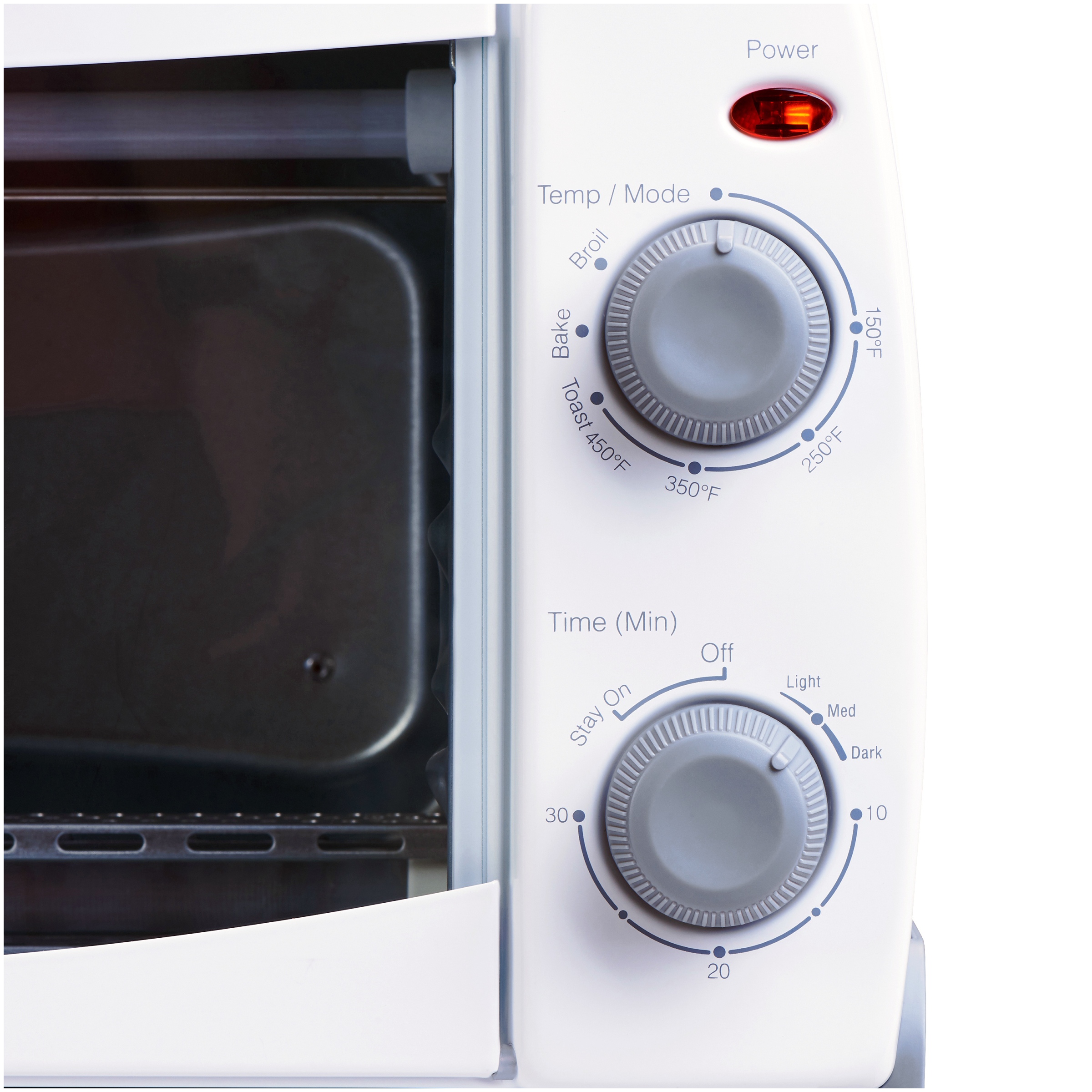 Mainstays 4-Slice White Toaster Oven with Dishwasher-Safe Rack & Pan - image 5 of 5